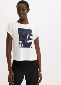 T-shirt en viscose mélangée à strass