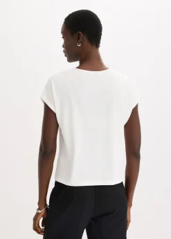 T-shirt en viscose mélangée à strass