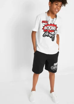 T-shirt et bermuda (ens. 2 pces) en jersey 100% coton