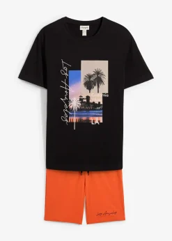 T-shirt et bermuda sweat 100% coton (ens. 2 pces)