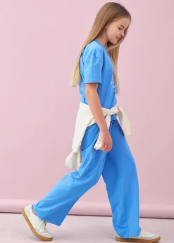 T-shirt et pantalon (ens. 2 pces) en coton extensible