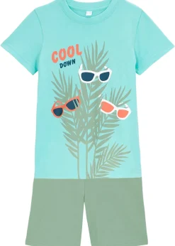 T-shirt et short 100% coton (ens. 2 pces)