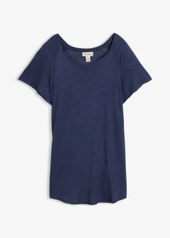 T-shirt fil flammé à manches papillon