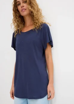 T-shirt fil flammé à manches papillon