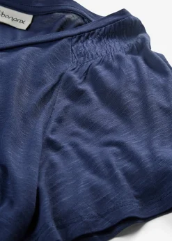 T-shirt fil flammé à manches papillon