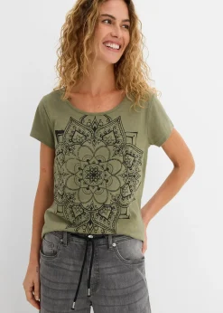 T-shirt fil flammé manches courtes