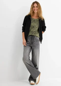 T-shirt fil flammé manches courtes