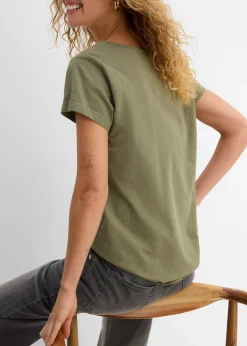 T-shirt fil flammé manches courtes