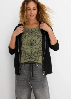 T-shirt fil flammé manches courtes