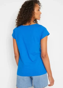 T-shirt fil flammé manches courtes