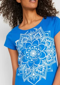 T-shirt fil flammé manches courtes