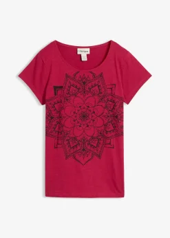 T-shirt fil flammé manches courtes