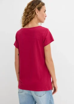 T-shirt fil flammé manches courtes