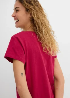 T-shirt fil flammé manches courtes