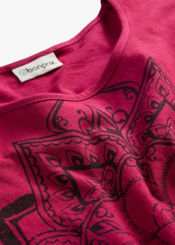 T-shirt fil flammé manches courtes