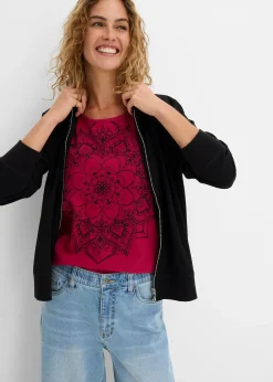 T-shirt fil flammé manches courtes