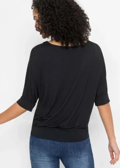 T-shirt fluide en viscose extensible