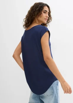 T-shirt fluide, plus long derrière