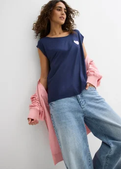 T-shirt fluide, plus long derrière