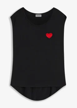 T-shirt fluide, plus long derrière