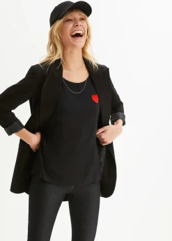 T-shirt fluide, plus long derrière