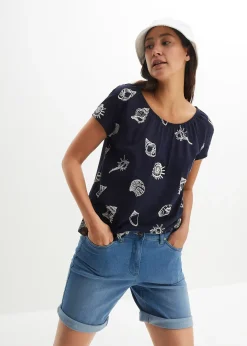 T-shirt imprimé à col rond