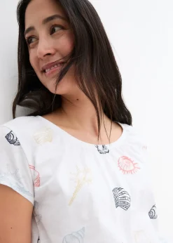 T-shirt imprimé à col rond