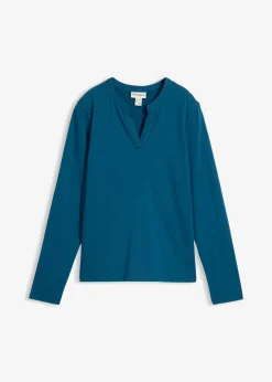 T-shirt long à col tunisien