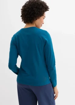 T-shirt long à col tunisien