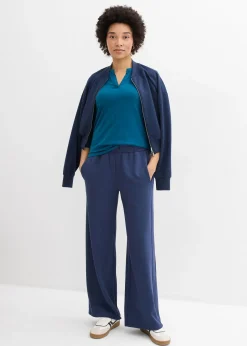 T-shirt long à col tunisien