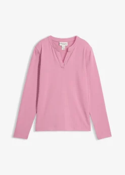 T-shirt long à col tunisien