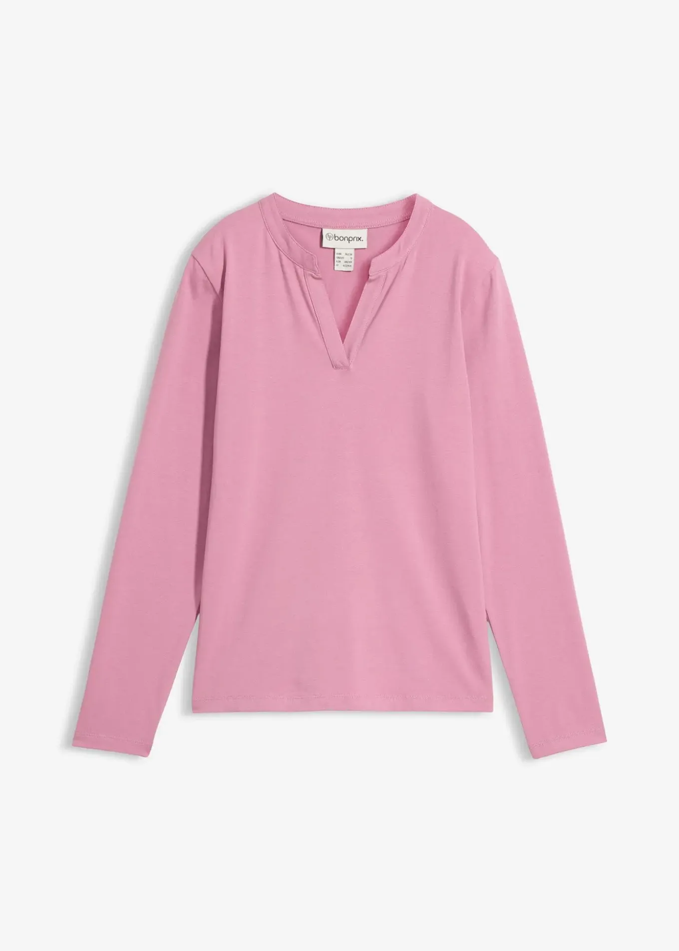 T-shirt long à col tunisien