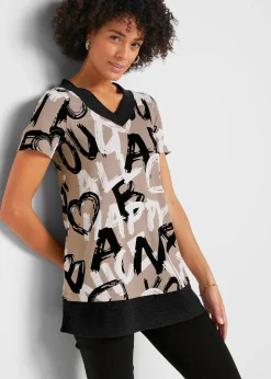 T-shirt long à manches courtes