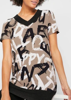 T-shirt long à manches courtes