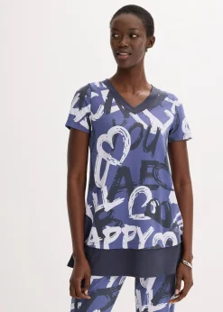 T-shirt long à manches courtes