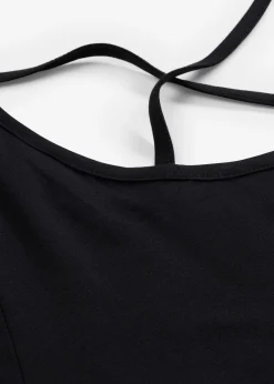 T-shirt long à pans, manches courtes