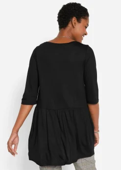 T-shirt long avec volant