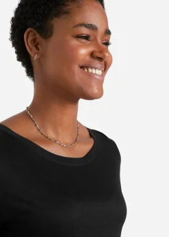 T-shirt long avec volant