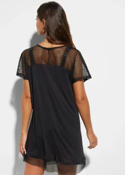 T-shirt long de plage en viscose