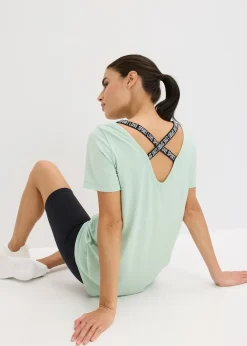 T-shirt long de sport avec décolleté dos