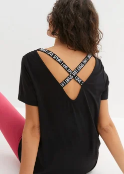T-shirt long de sport avec décolleté dos