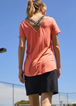 T-shirt long de sport avec décolleté dos