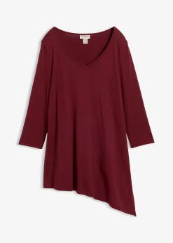 T-shirt long en coton et viscose