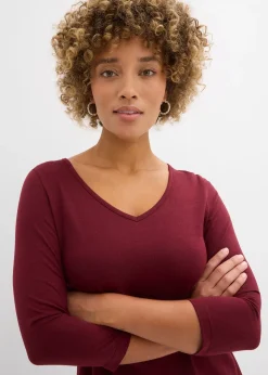 T-shirt long en coton et viscose