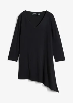 T-shirt long en coton et viscose