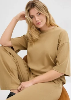 T-shirt long en interlock