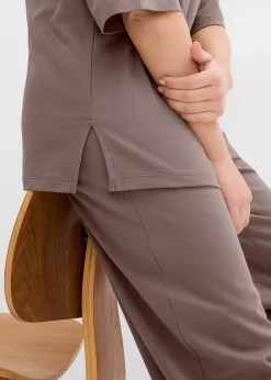 T-shirt long en interlock