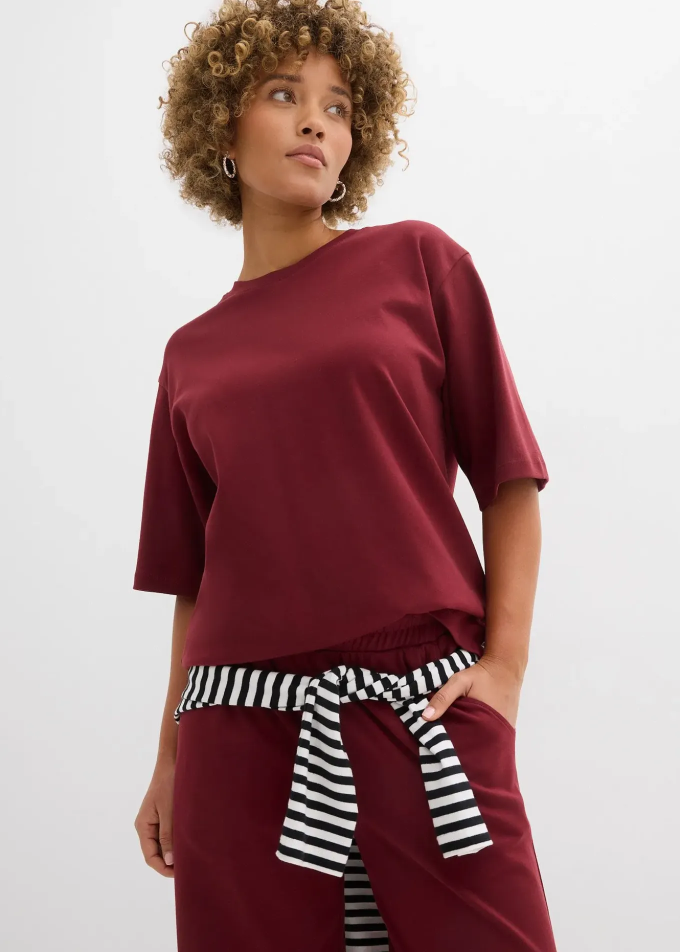 T-shirt long en interlock