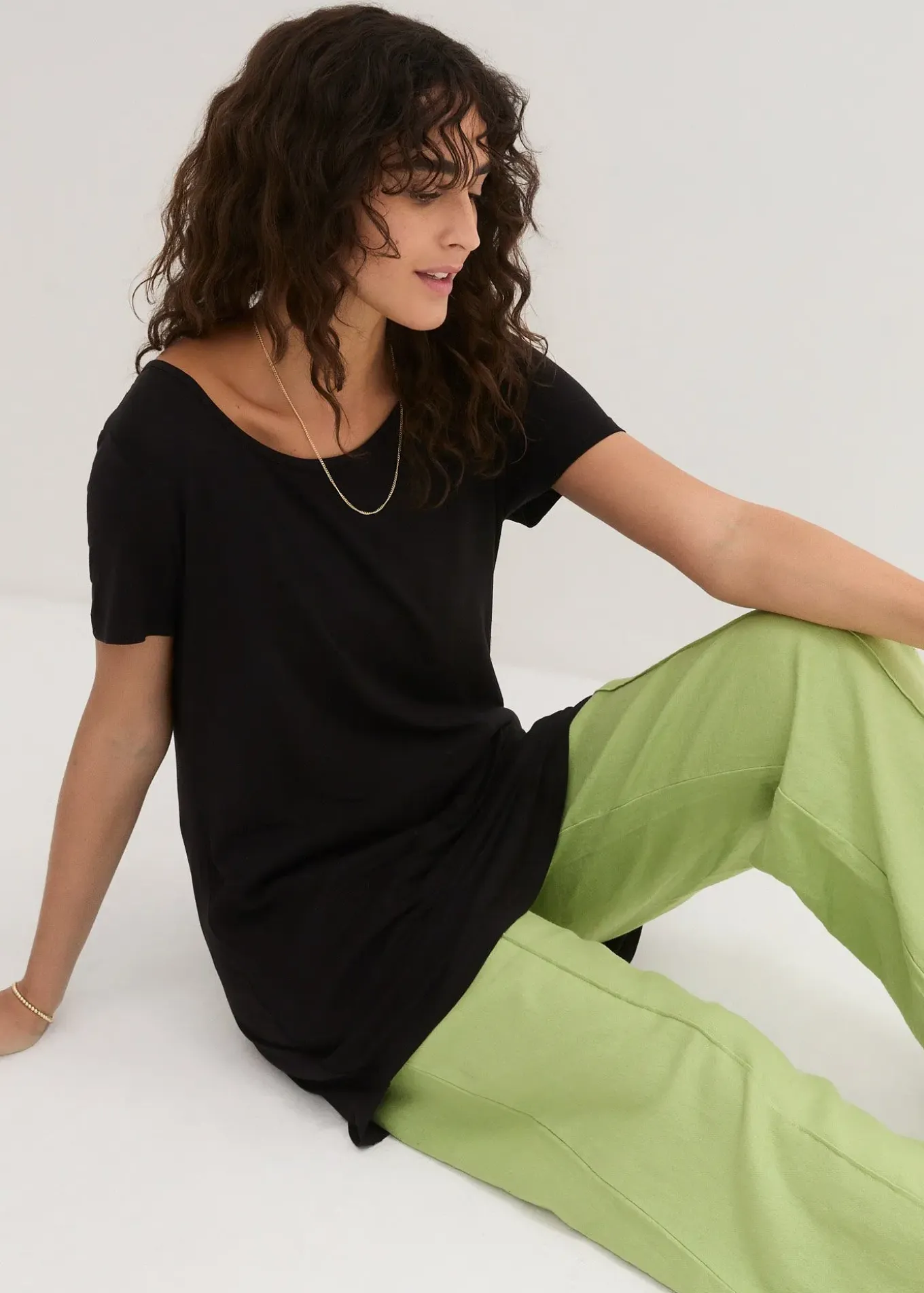 T-shirt long en viscose douce