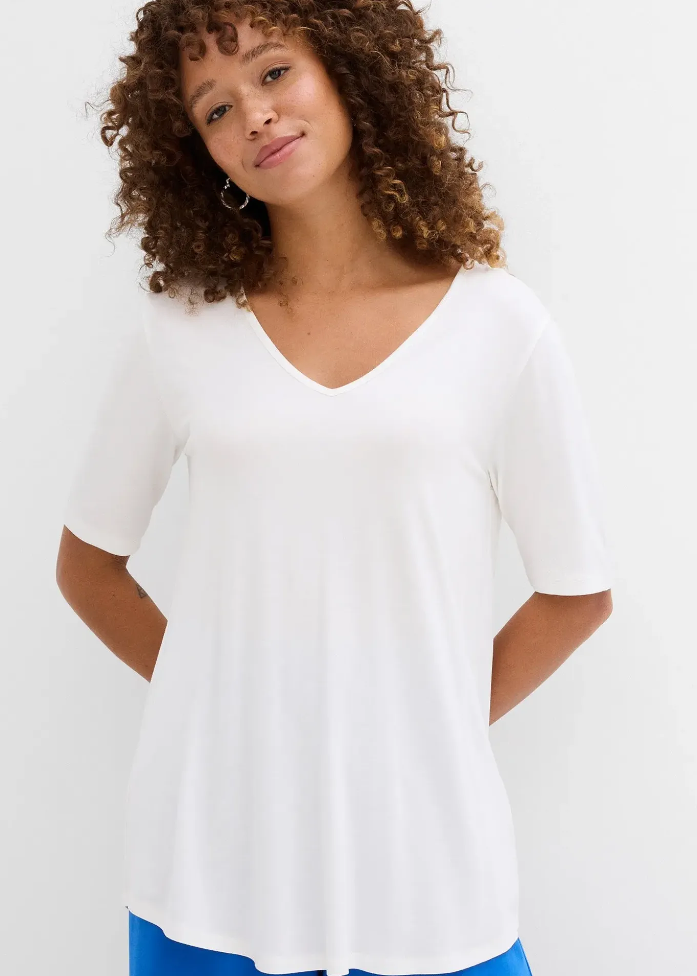 T-shirt long en viscose douce